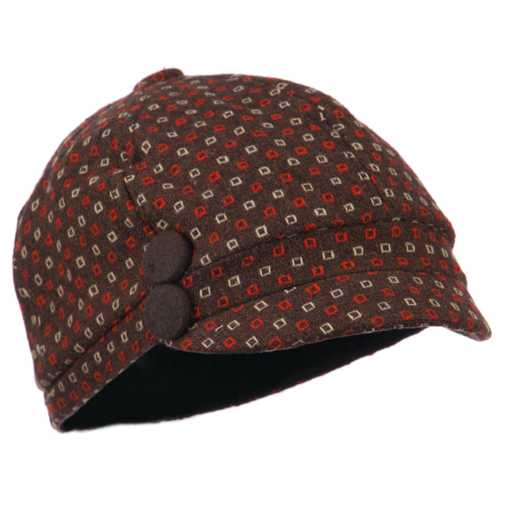 Gaby 2 Button 6 Panel Cabbie Cap