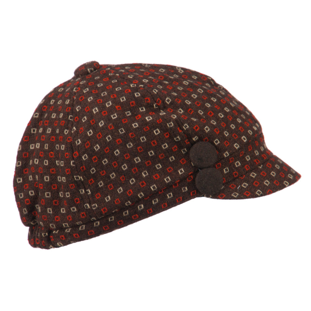 Gaby 2 Button 6 Panel Cabbie Cap