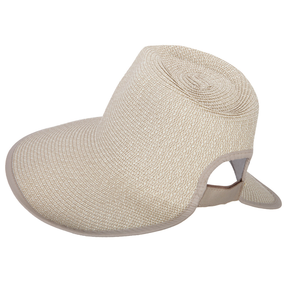 Women's Paper Braid Bow Accented Wide Split Brim Fedora Hat