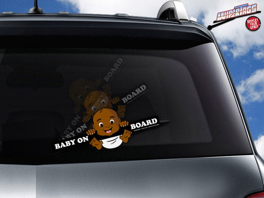 Baby on Board WiperTags (3 Skin Tones)