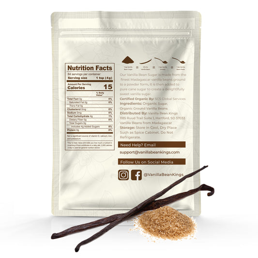 Organic Vanilla Bean Sugar - 12 OZ
