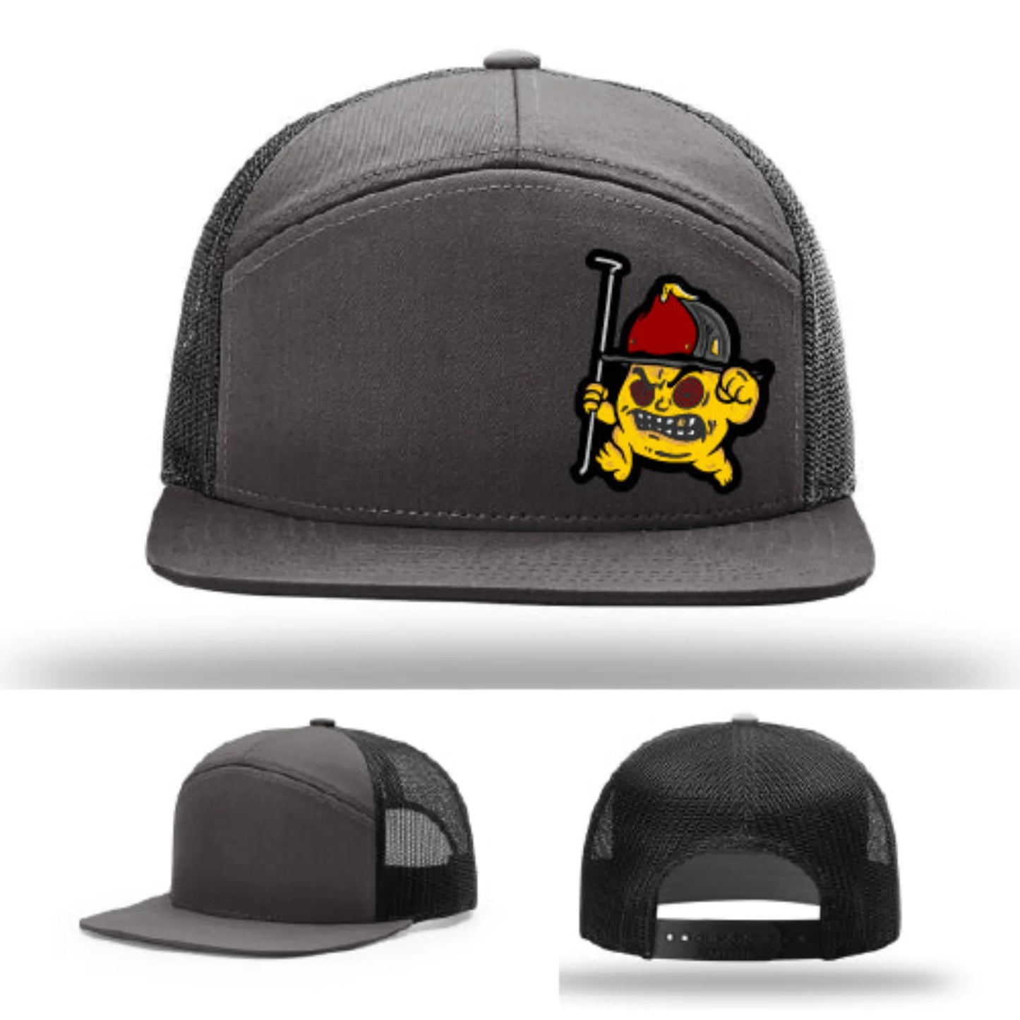 Backdraft Bastard Firefighter Leather Patch Hat