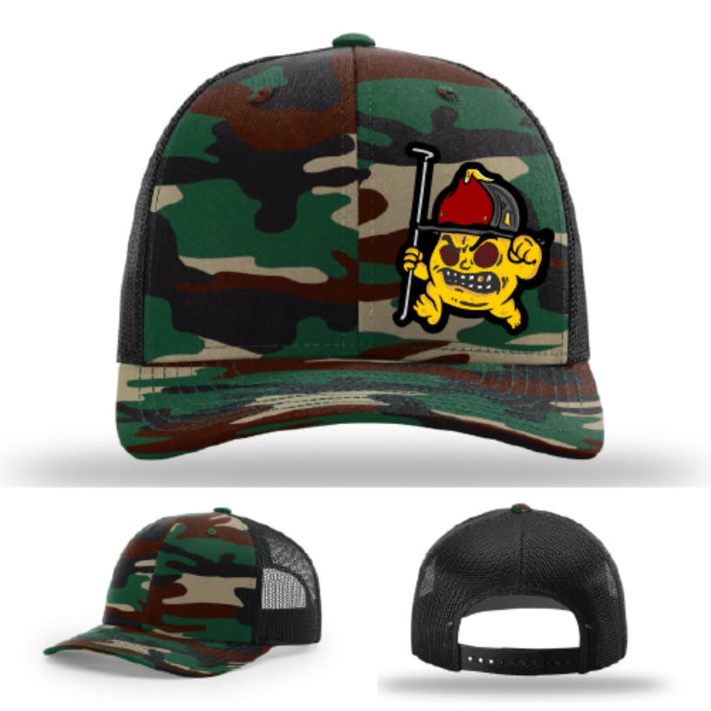 Backdraft Bastard Firefighter Leather Patch Hat