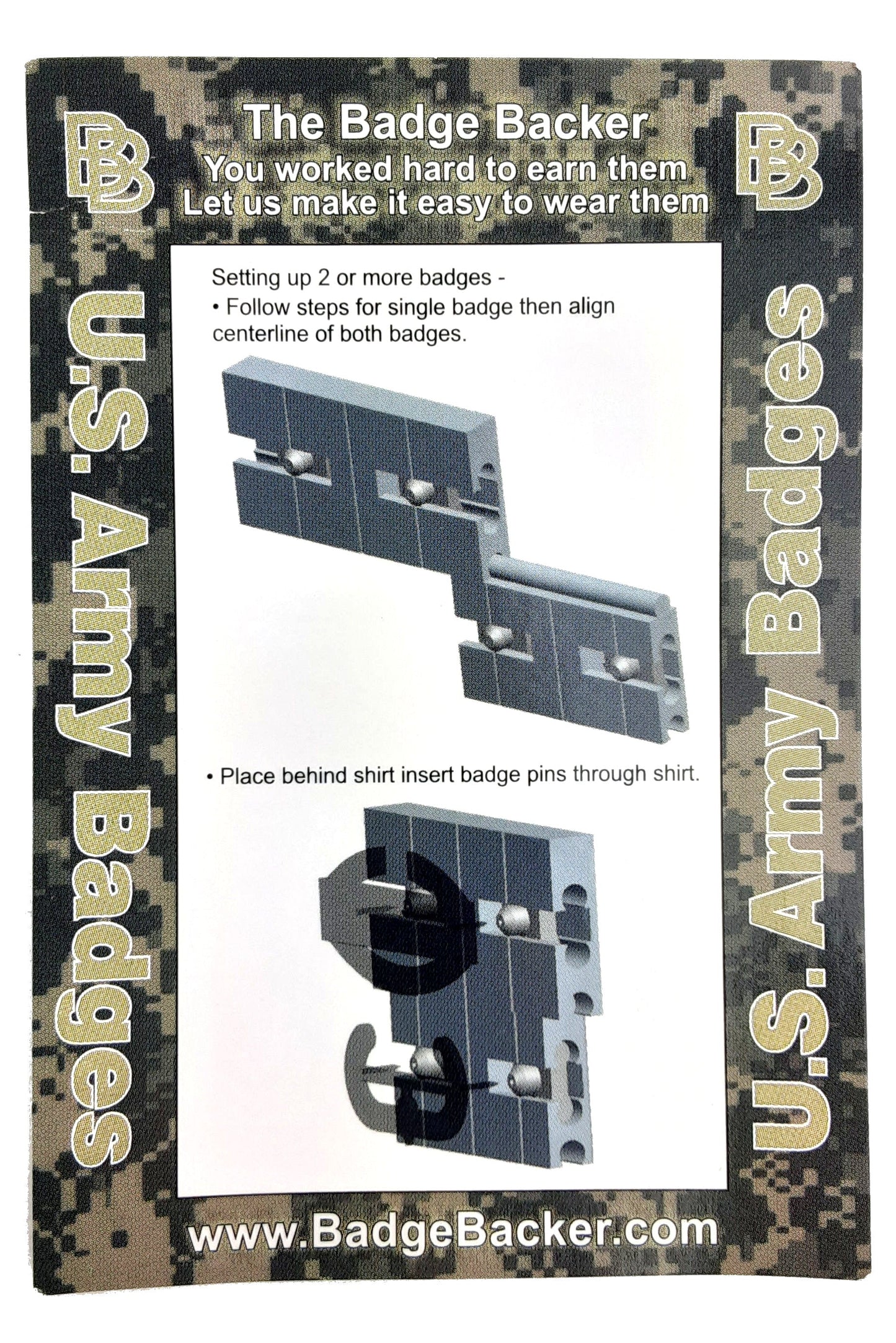 U.S. Army Badge Backer for Qualification Badges