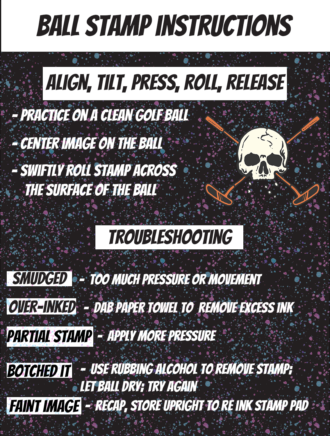 Shankitgolf Ball Stamps 5+ Designs