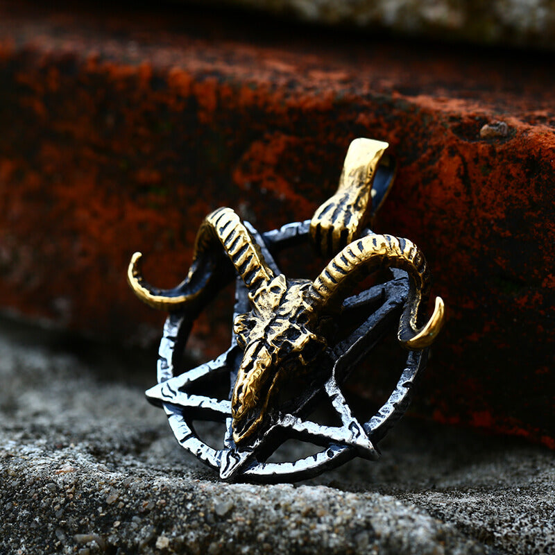 Baphomet Goat Head Stainless Steel Satan Pendant