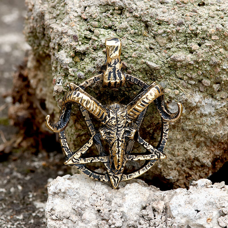 Baphomet Goat Head Stainless Steel Satan Pendant