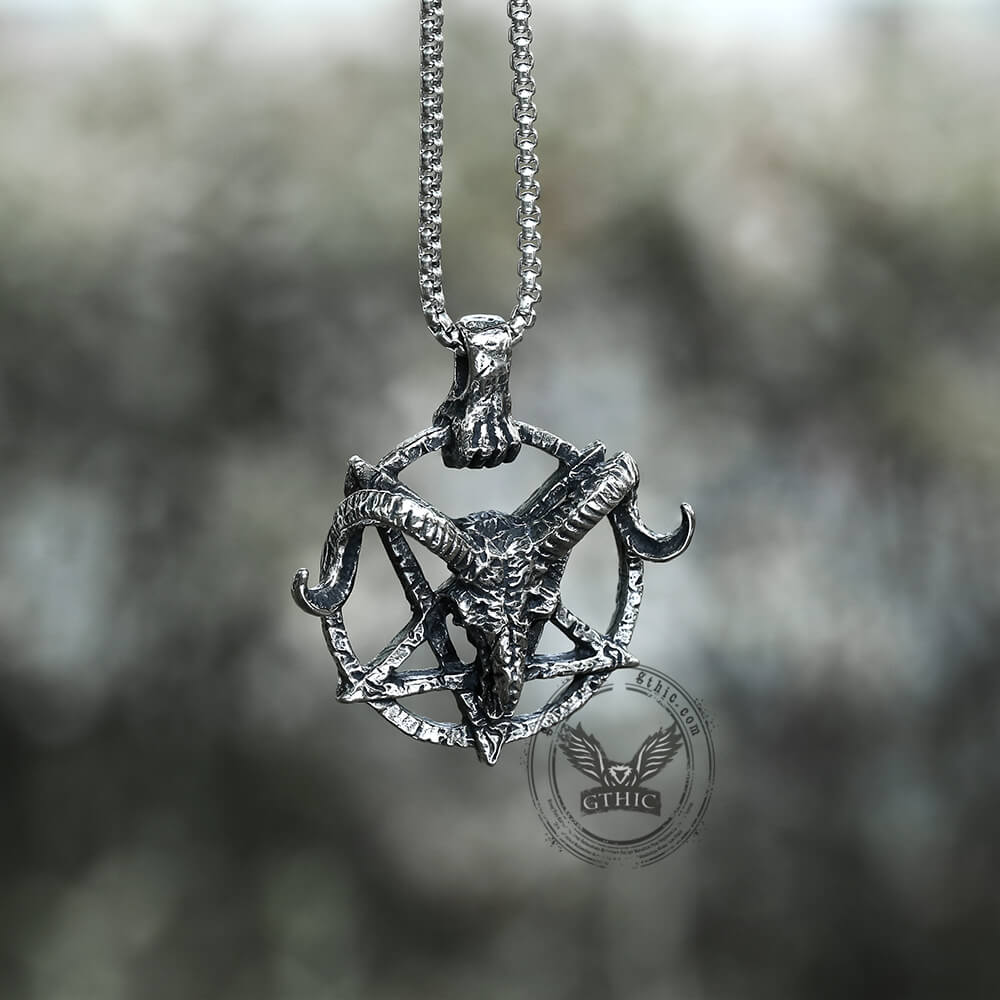 Baphomet Goat Head Stainless Steel Satan Pendant