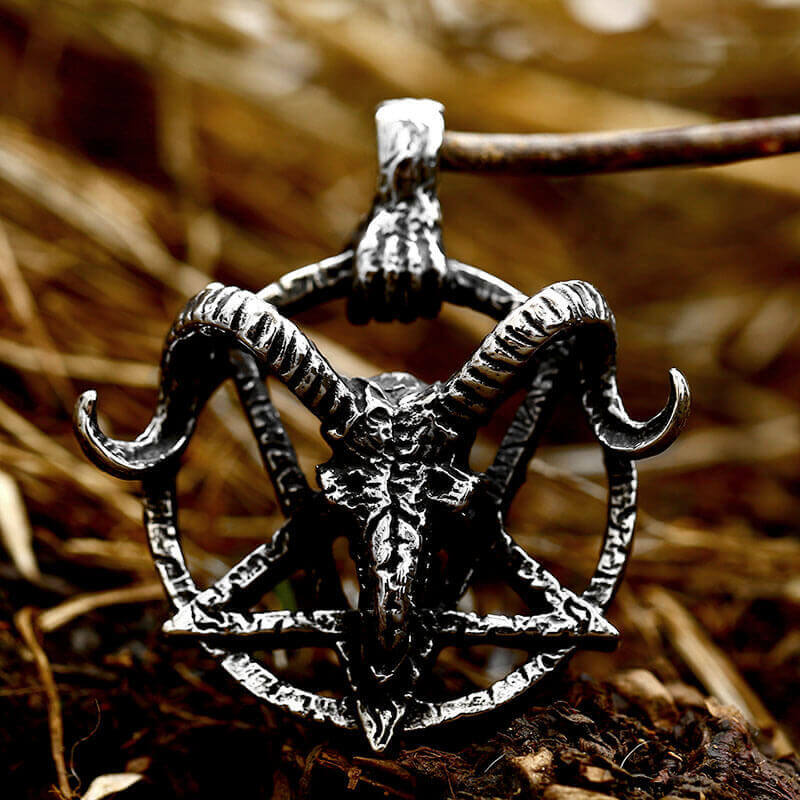 Baphomet Goat Head Stainless Steel Satan Pendant