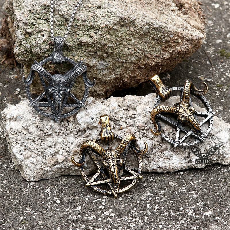 Baphomet Goat Head Stainless Steel Satan Pendant