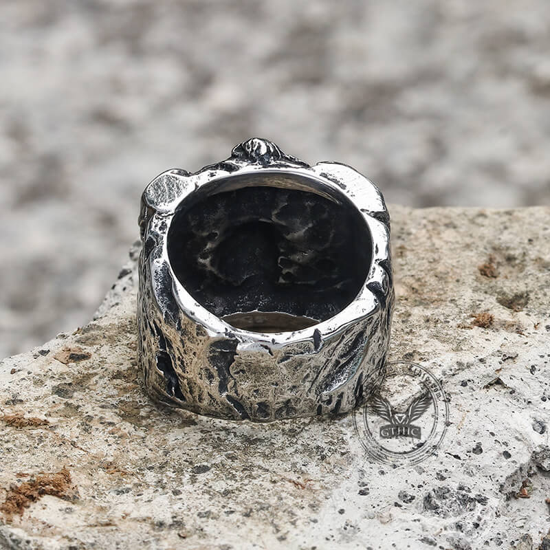 Baphomet Goat Stainless Steel Satan Ring