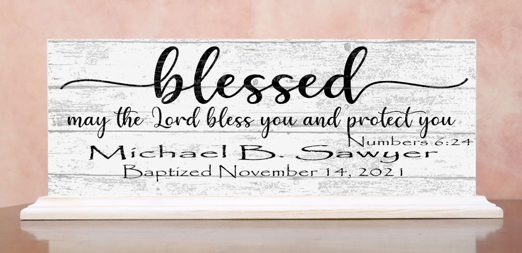 Baptism Gift Plaque Personalized Christening Present for Boys or Girls