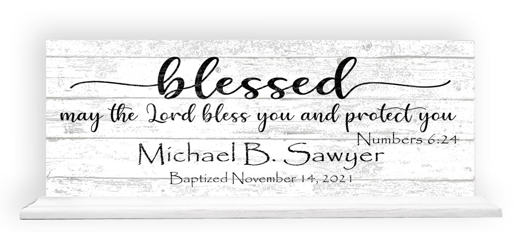 Baptism Gift Plaque Personalized Christening Present for Boys or Girls