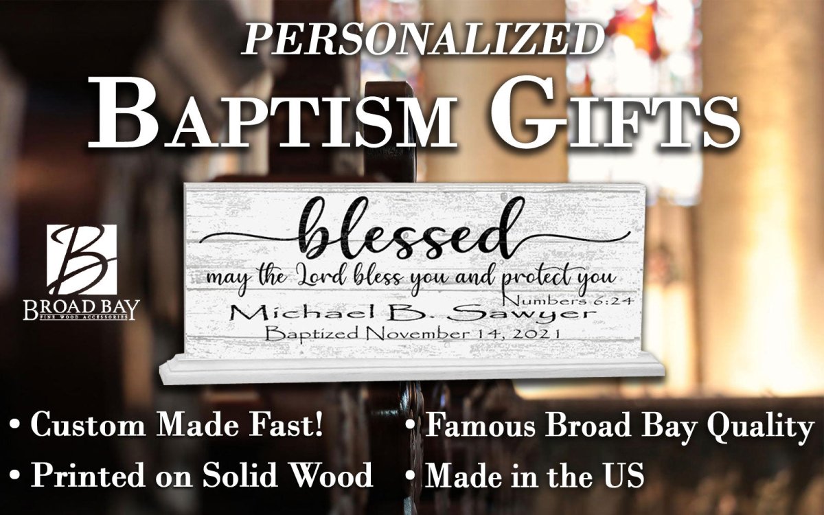 Baptism Gift Plaque Personalized Christening Present for Boys or Girls