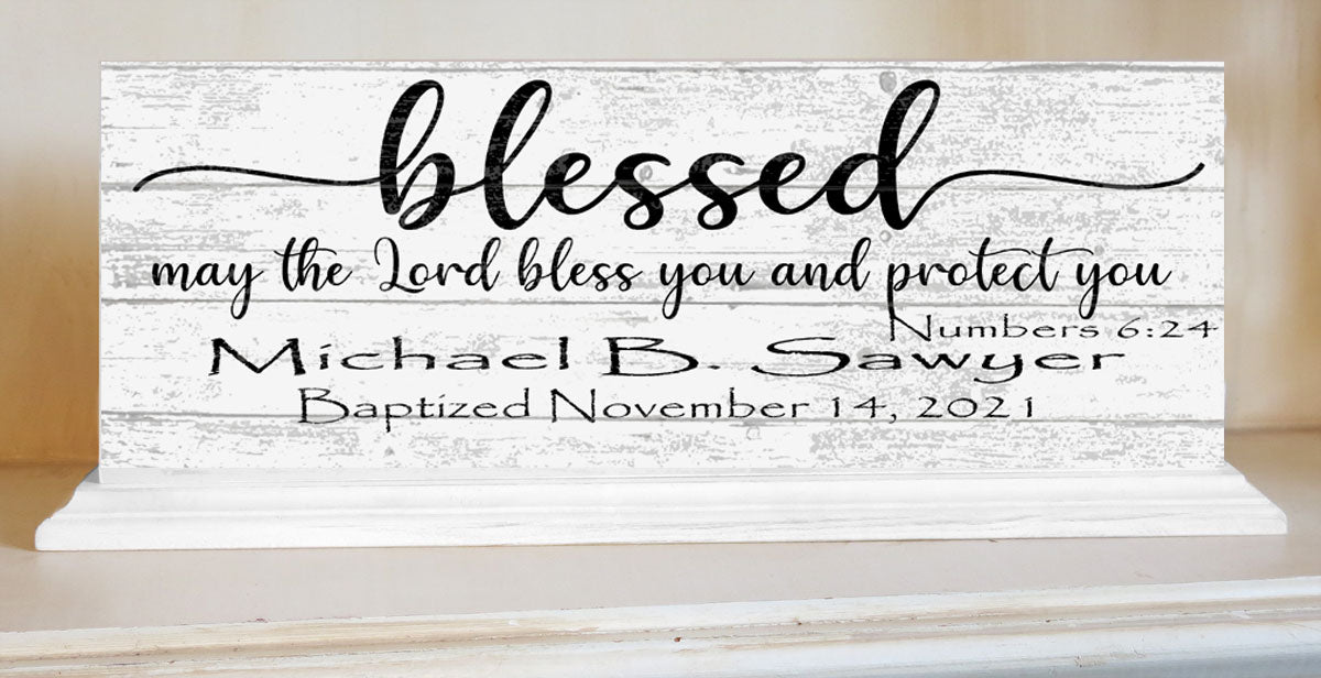 Baptism Gift Plaque Personalized Christening Present for Boys or Girls