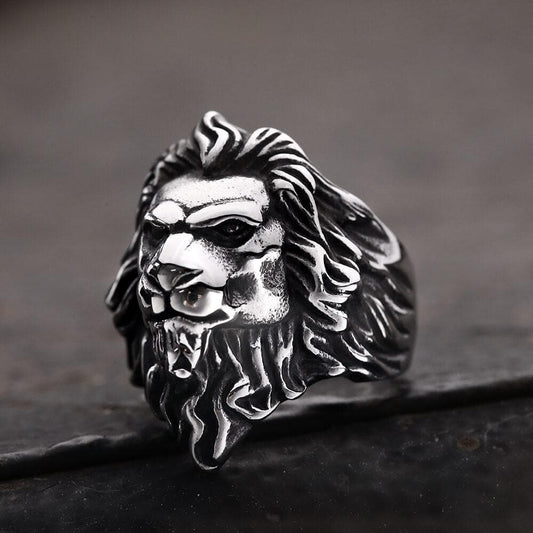 Baroque Lion Stainless Steel Ring