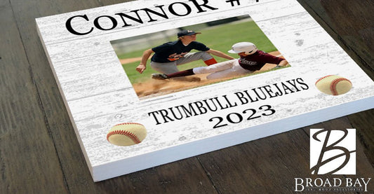 Baseball Award Recognition Photo Plaque - Senior Season Year End Gift, Coach or MVP 10.5x10.5 Inches