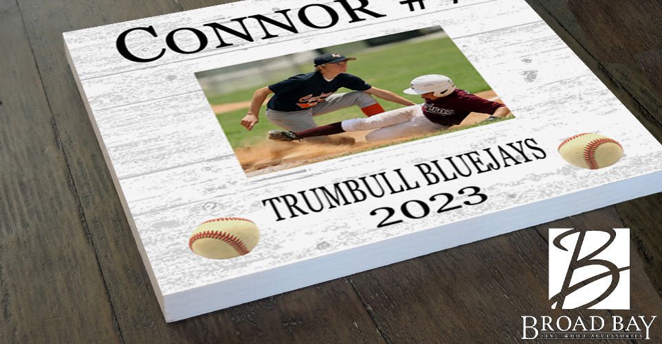 Baseball Award Recognition Photo Plaque - Senior Season Year End Gift, Coach or MVP 10.5x10.5 Inches