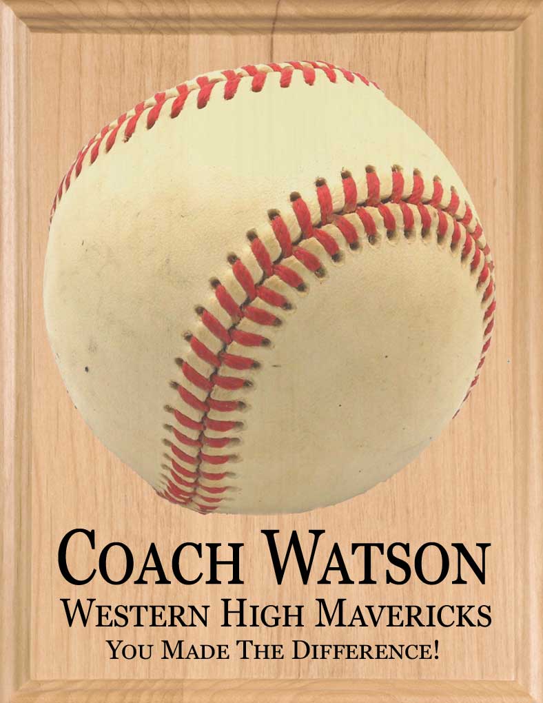 Baseball Coach Gift Plaque Personalized SIGNABLE by Team