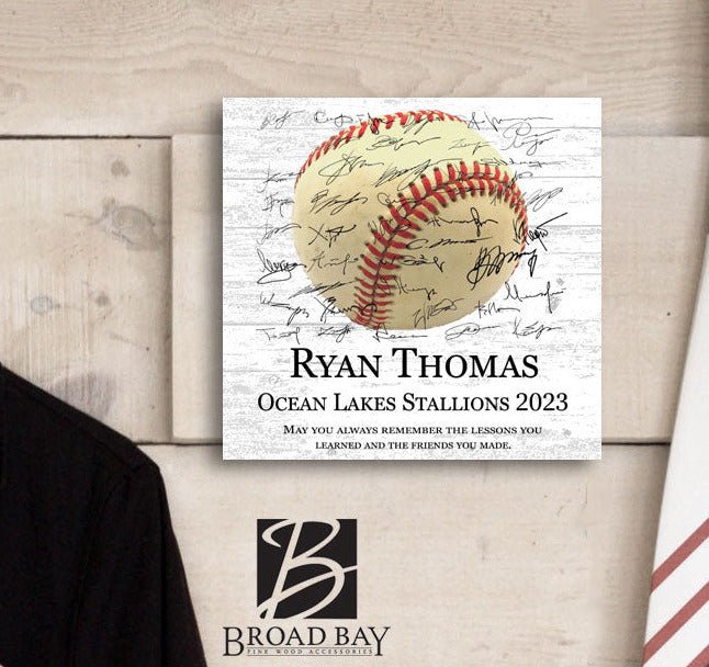 Baseball Plaque Recognition Award Signable Personalized Senior Season End Gift or MVP