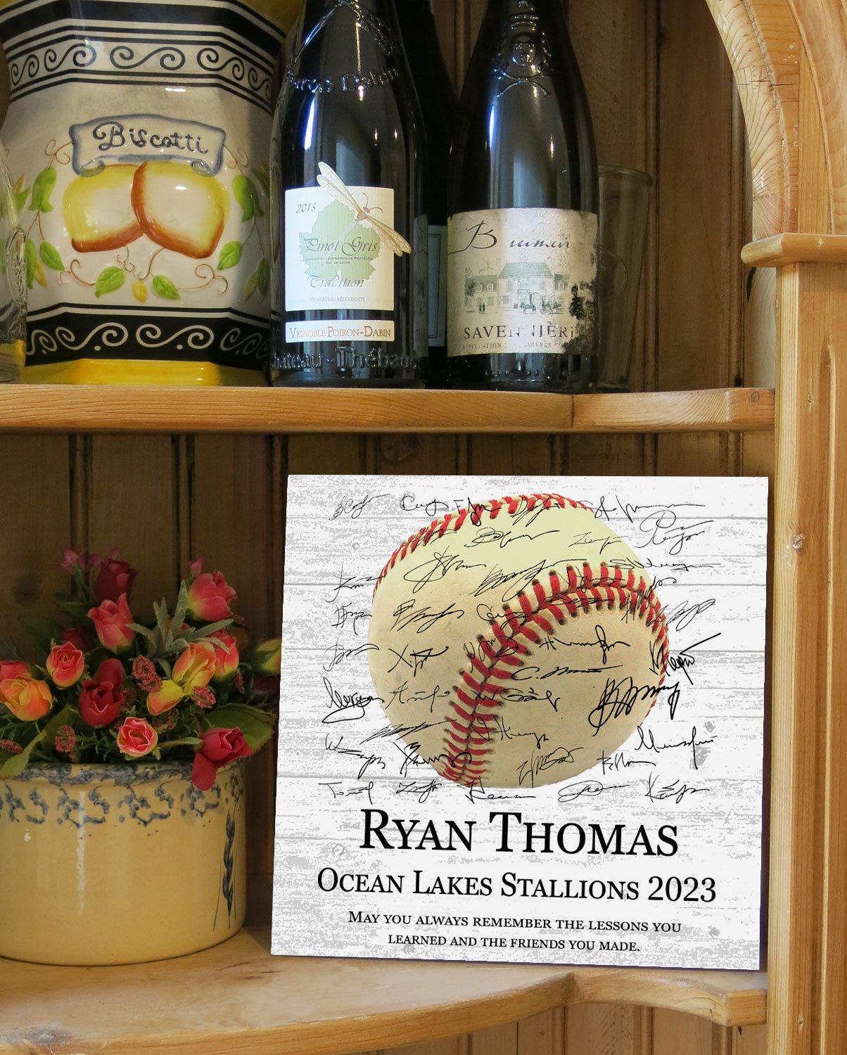 Baseball Plaque Recognition Award Signable Personalized Senior Season End Gift or MVP