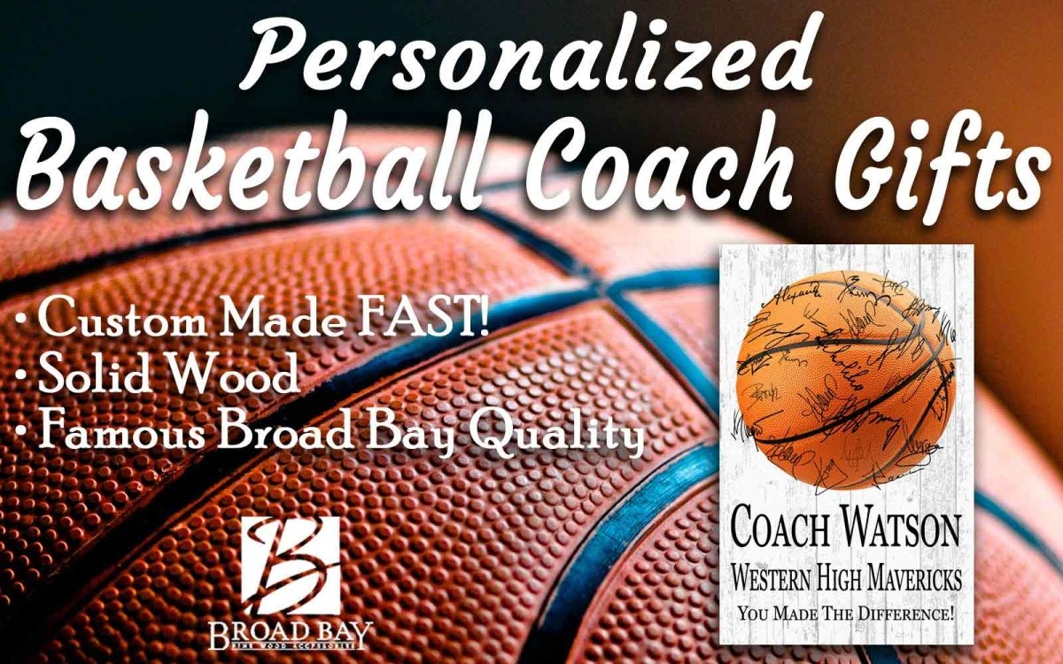 Basketball Coach Gift Plaque Signable by The Team