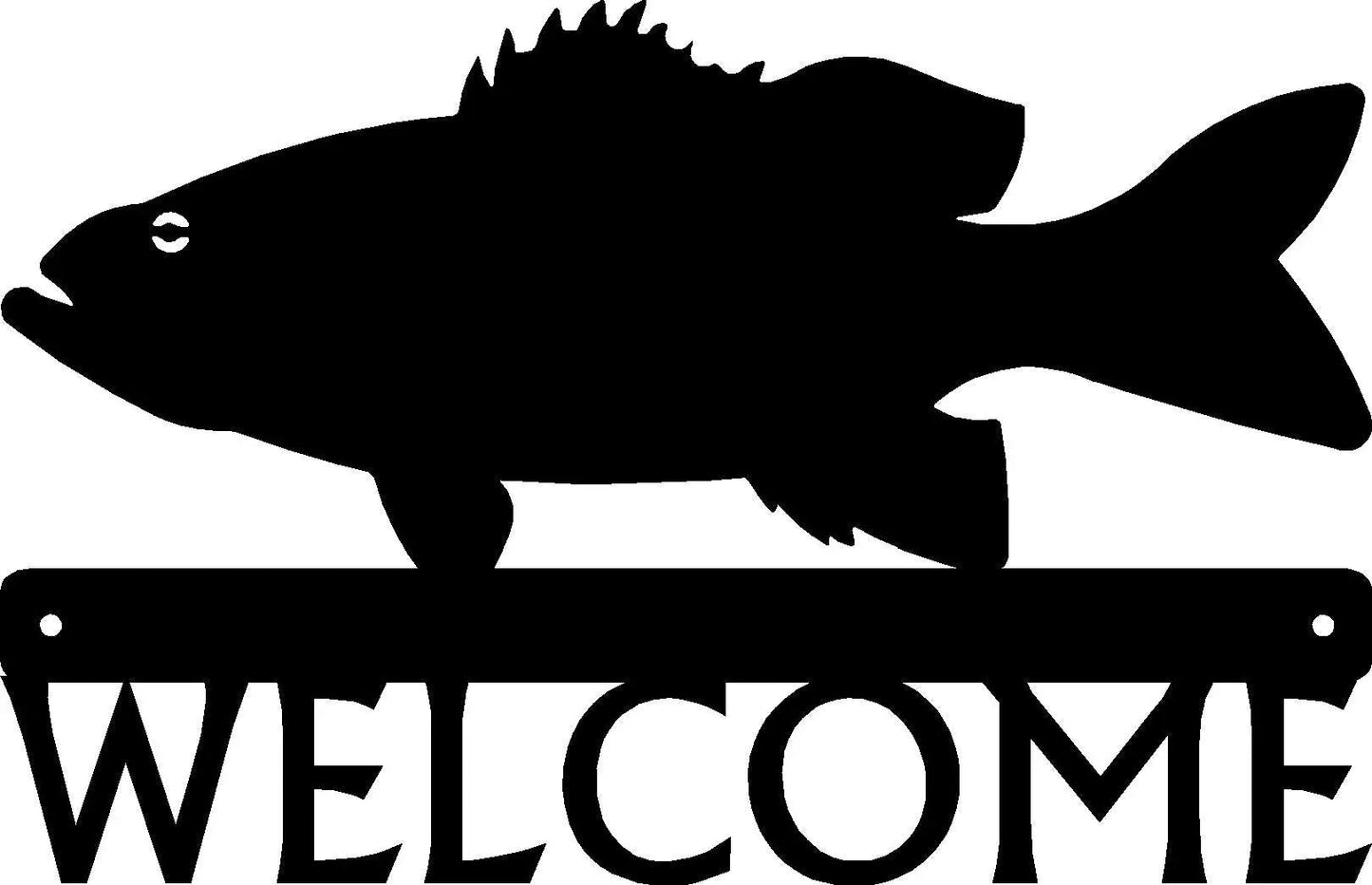 Bass Fish Wildlife Welcome Sign or Custom Name/ Address Sign