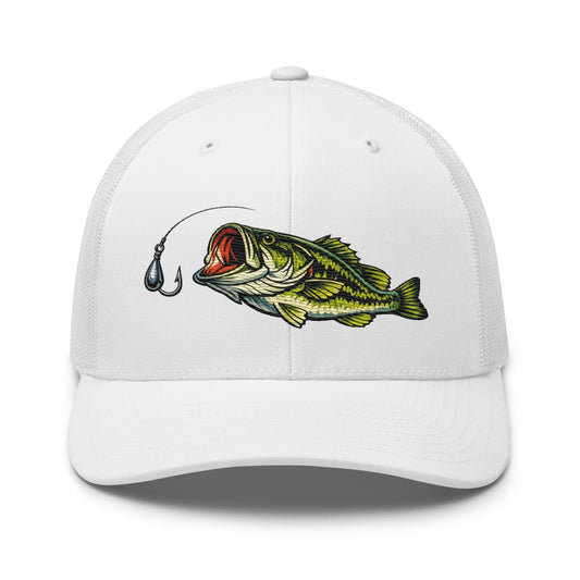 Bass Fishing Trucker Cap | Largemouth Strike Design