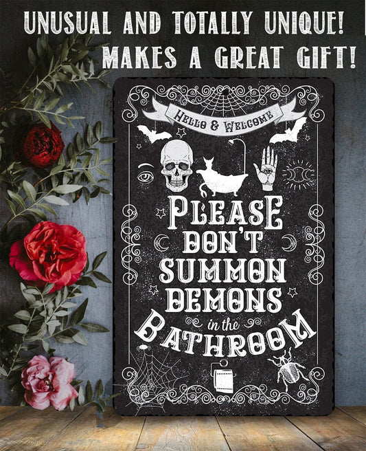 Please Don't Summon Demons - Metal Sign