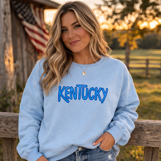 Kentucky Sweatshirt | Retro Bubble Letter Design | Unisex Fleece