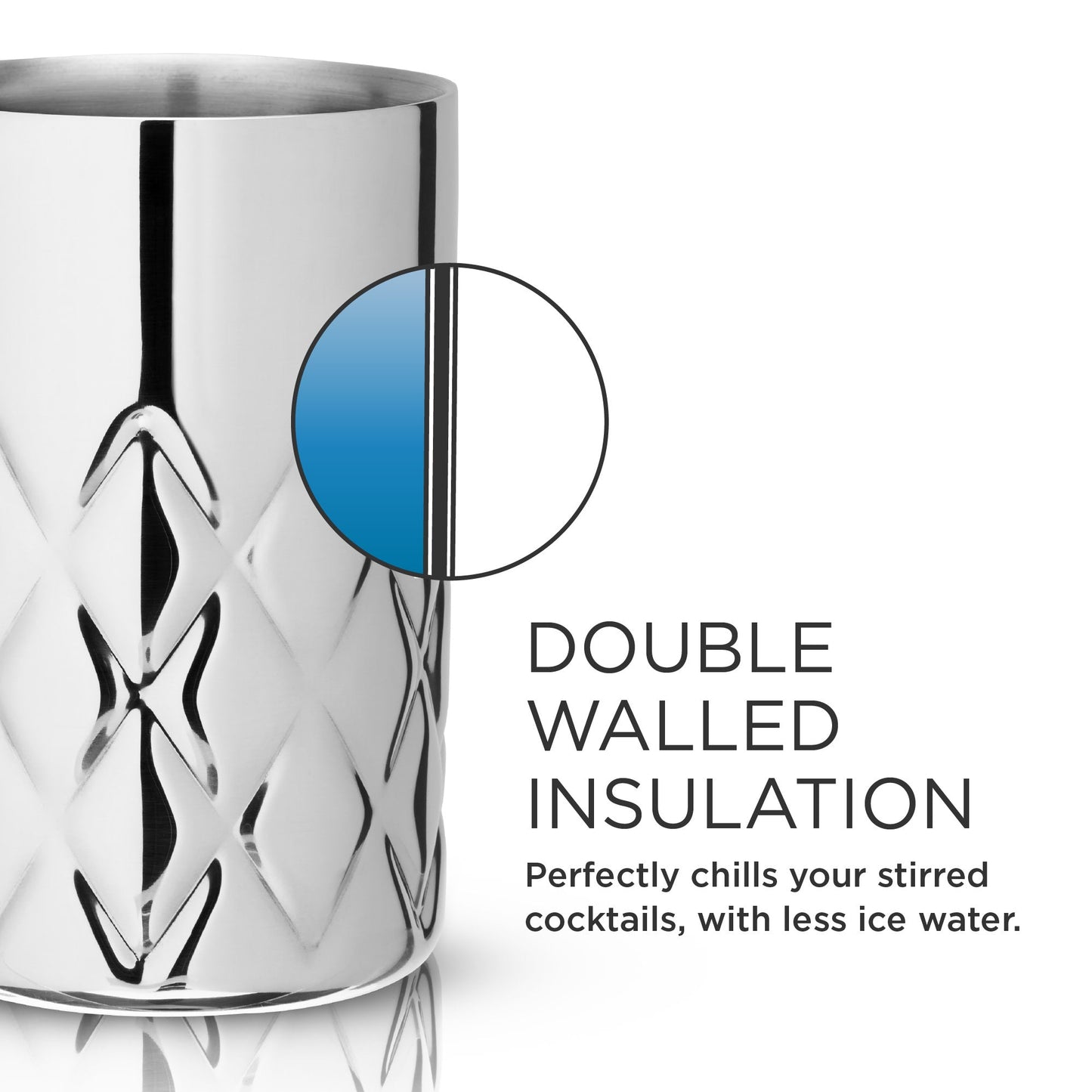 Harrison Stainless Steel Double-Walled Mixing Glass