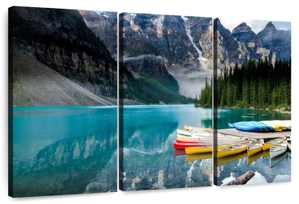 Lake Moraine Kayaks Wall Art