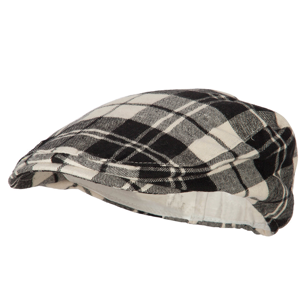 Boy's Cotton Plaid Print Ivy Cap