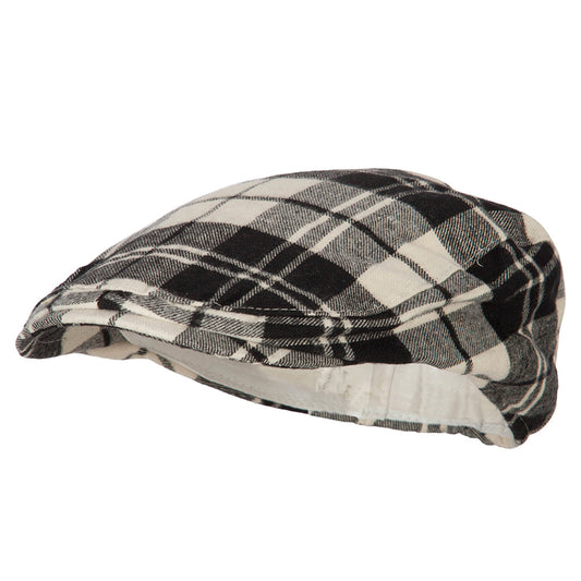 Boy's Cotton Plaid Print Ivy Cap