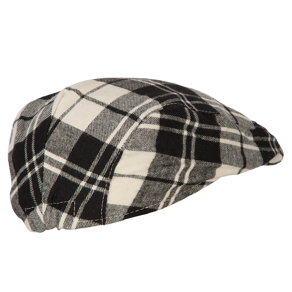 Boy's Cotton Plaid Print Ivy Cap