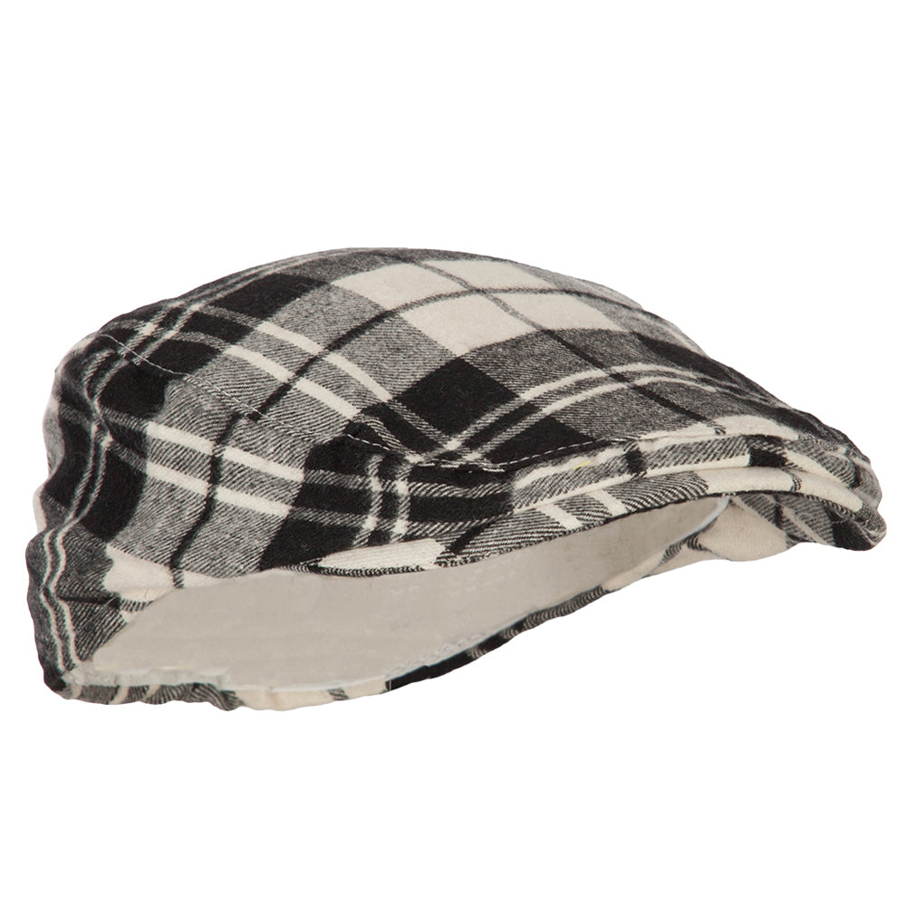 Boy's Cotton Plaid Print Ivy Cap