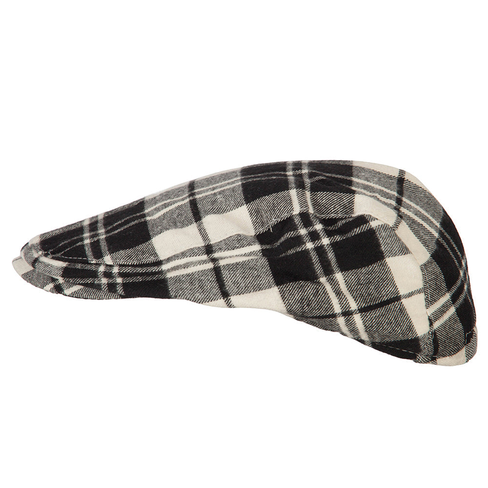 Boy's Cotton Plaid Print Ivy Cap