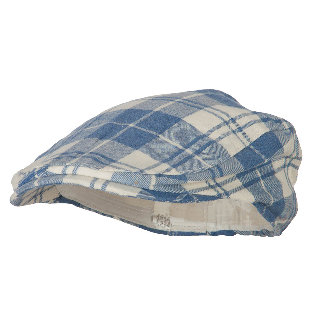 Boy's Cotton Plaid Print Ivy Cap