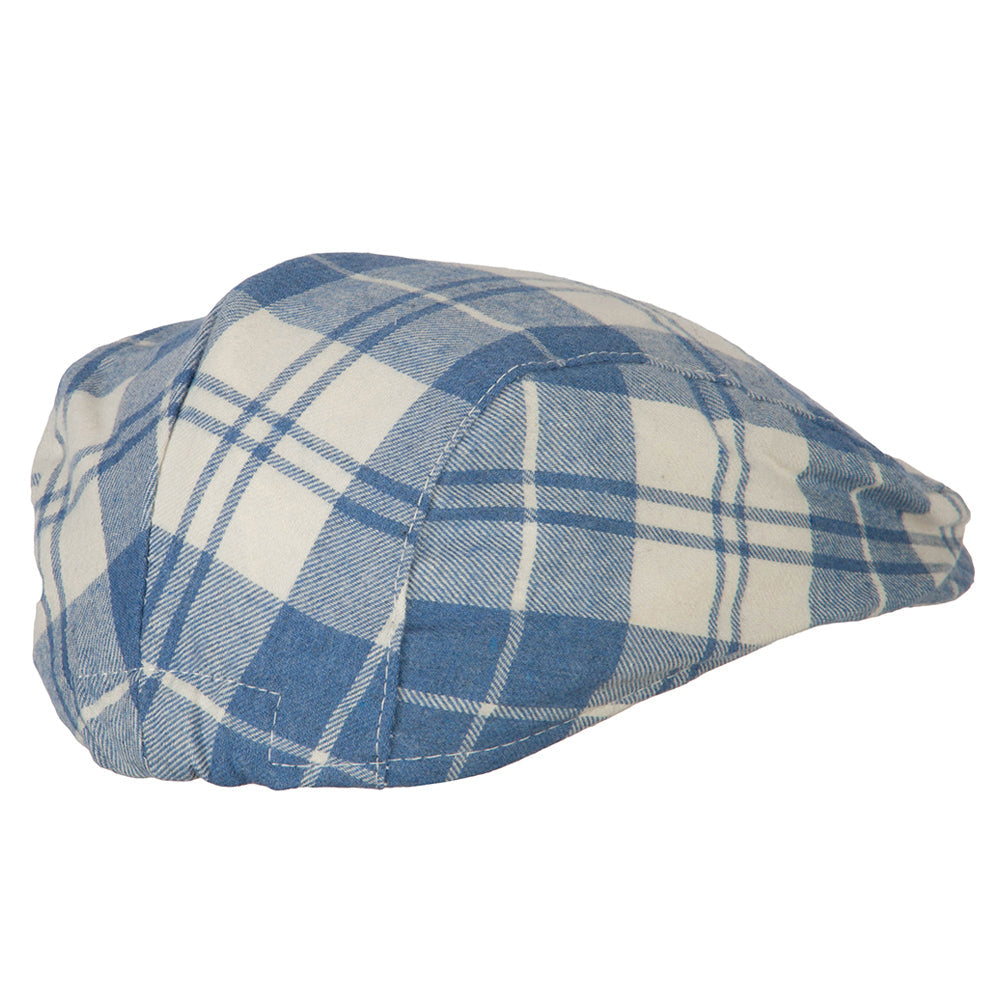 Boy's Cotton Plaid Print Ivy Cap
