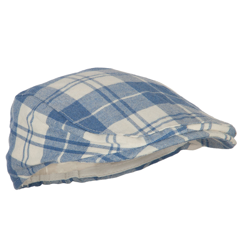 Boy's Cotton Plaid Print Ivy Cap