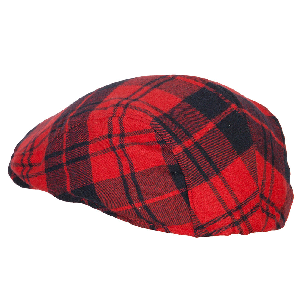Boy's Cotton Plaid Print Ivy Cap