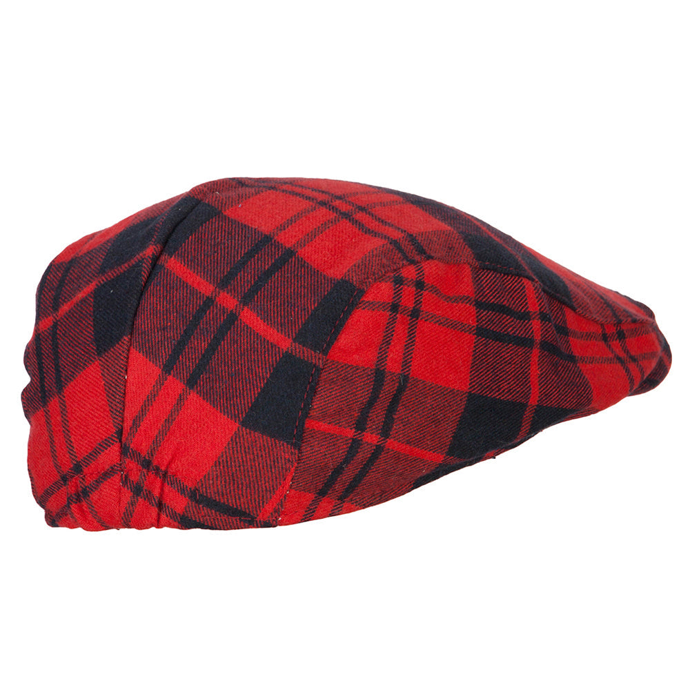 Boy's Cotton Plaid Print Ivy Cap