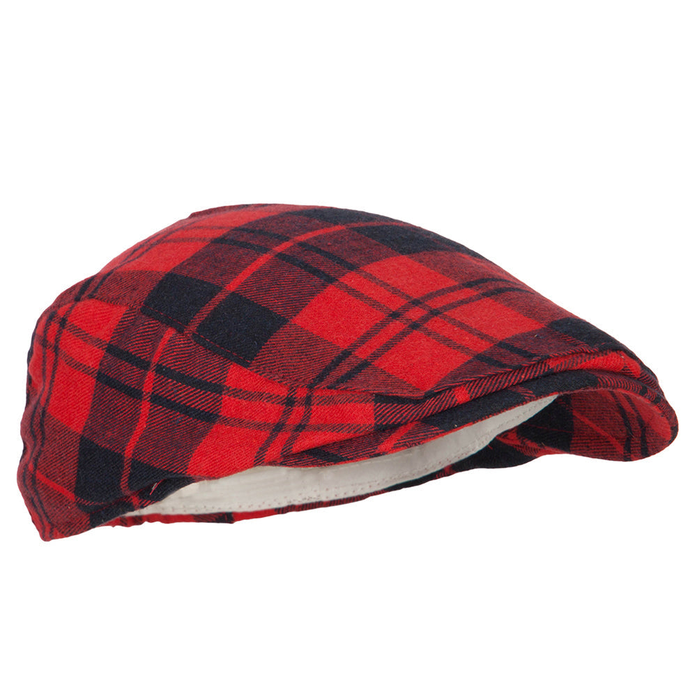 Boy's Cotton Plaid Print Ivy Cap
