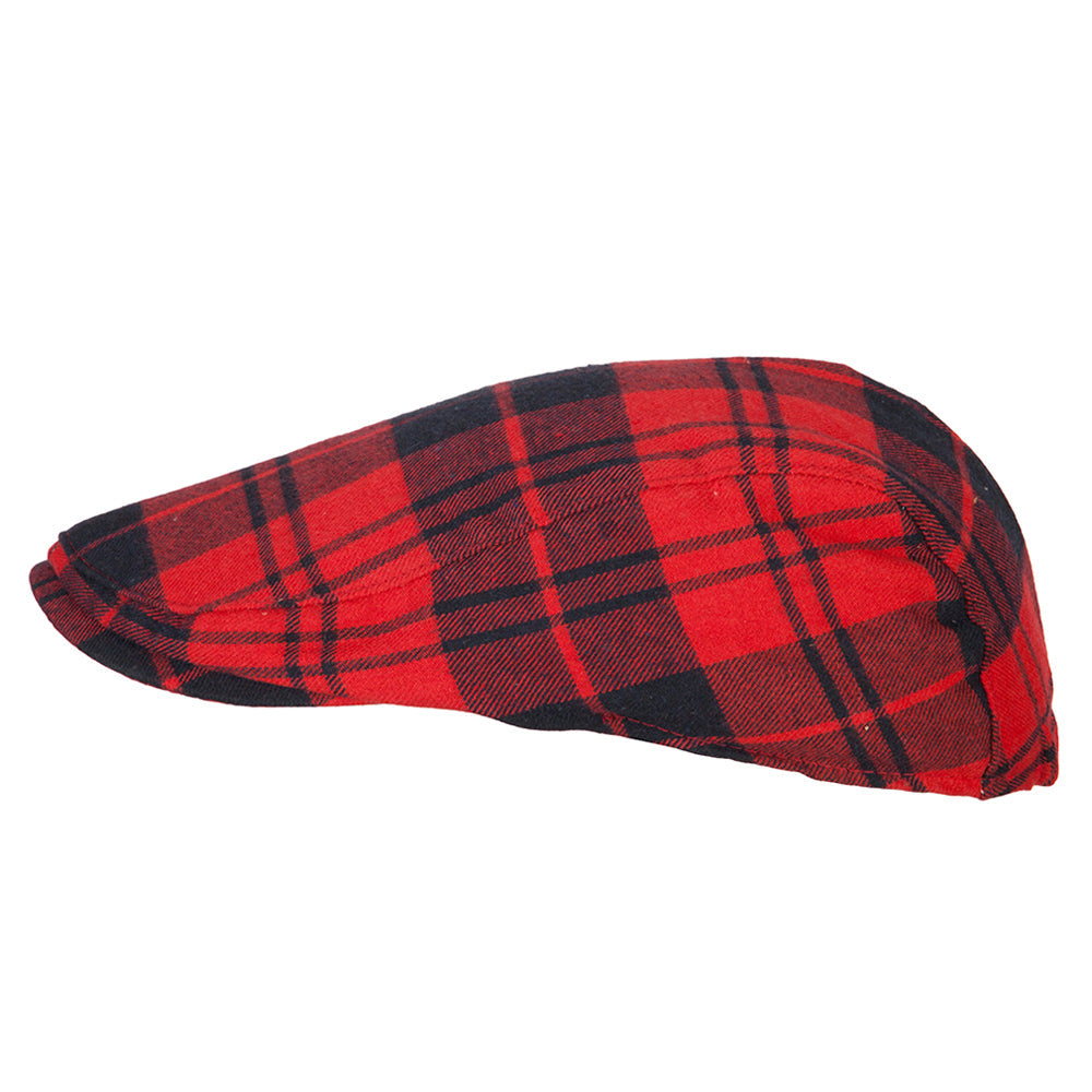 Boy's Cotton Plaid Print Ivy Cap
