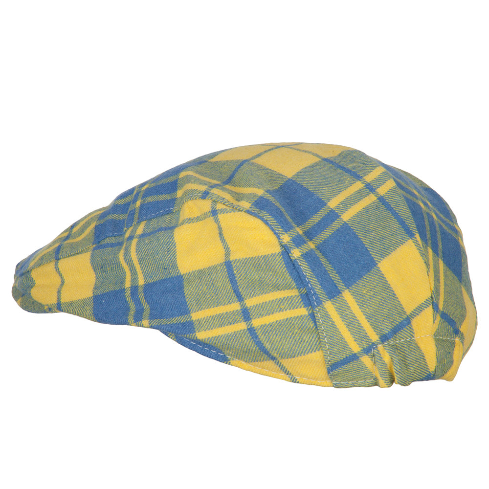 Boy's Cotton Plaid Print Ivy Cap