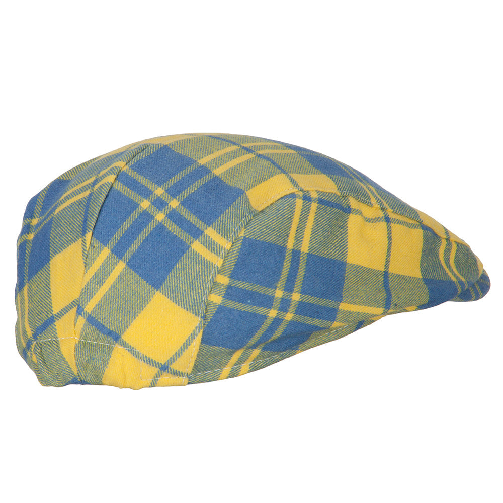 Boy's Cotton Plaid Print Ivy Cap