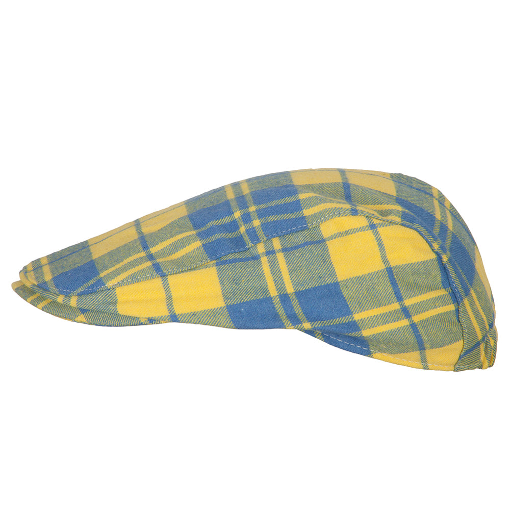 Boy's Cotton Plaid Print Ivy Cap