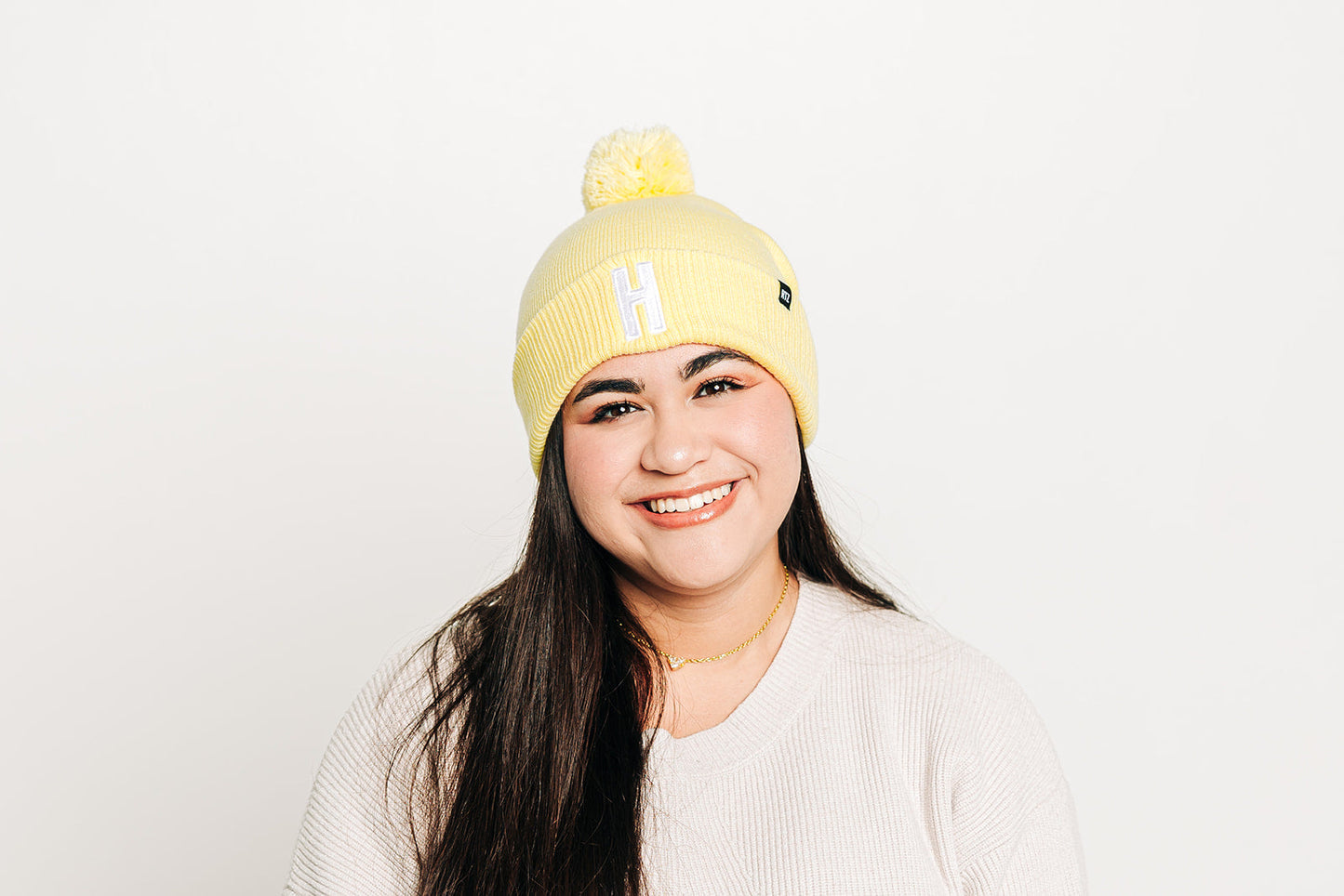 Letter Pom Pom Hat