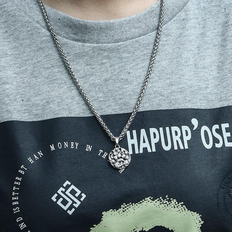 Bear Claw Amulet Stainless Steel Viking Necklace