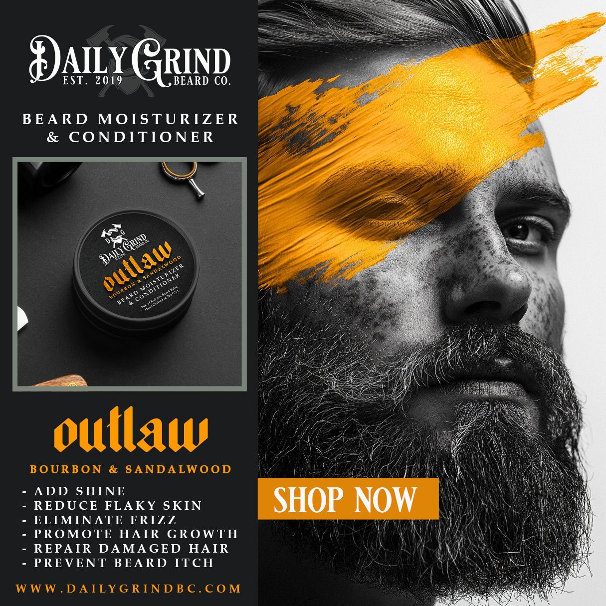Beard Balm - Outlaw Beard Moisturizer & Conditioner